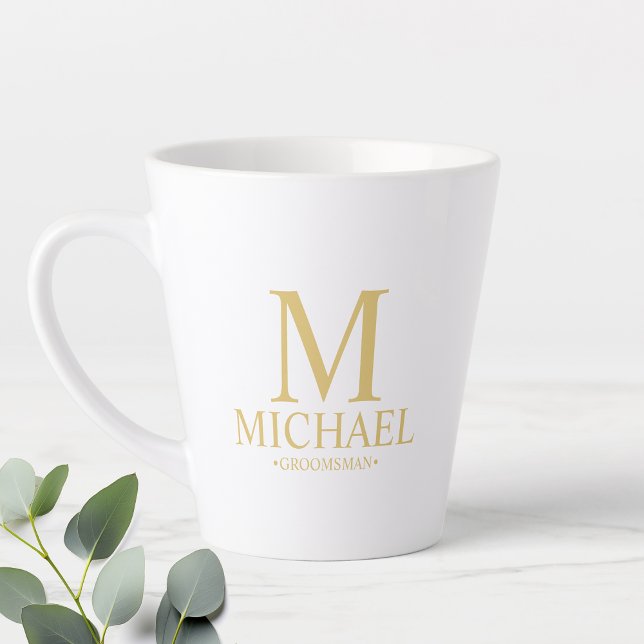 Modern Personalized Groomsman Coffee Mug (Creator Uploaded)