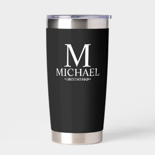 Modern Personalized Groomsman Insulated Tumbler