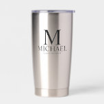 Modern Personalized Groomsman Insulated Tumbler<br><div class="desc">Modern Personalized Groomsman Gifts
featuring personalized monogram,  groomsman's name and title in classic serif font style.

Also perfect for Best Man,  Father of the Bride and more.</div>