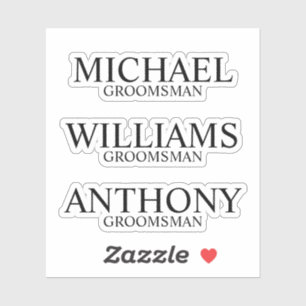 Modern Personalized Groomsman's Name