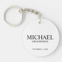 Modern Personalized Groomsman's Name and Monogram