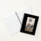 Modern  Personalized Handwritten Black Gold Frame