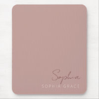 Modern Personalized Handwritten Script Dusty Rose