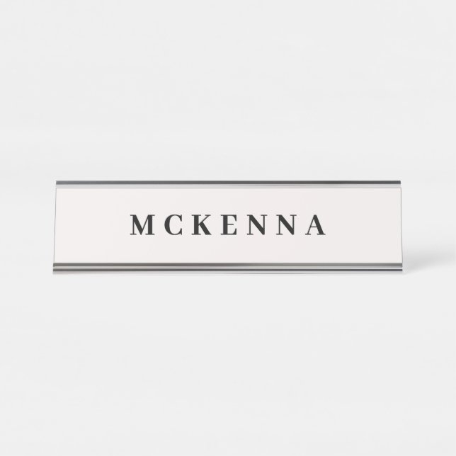 Modern Personalized Home Office Business Desk Name Plate (Front)