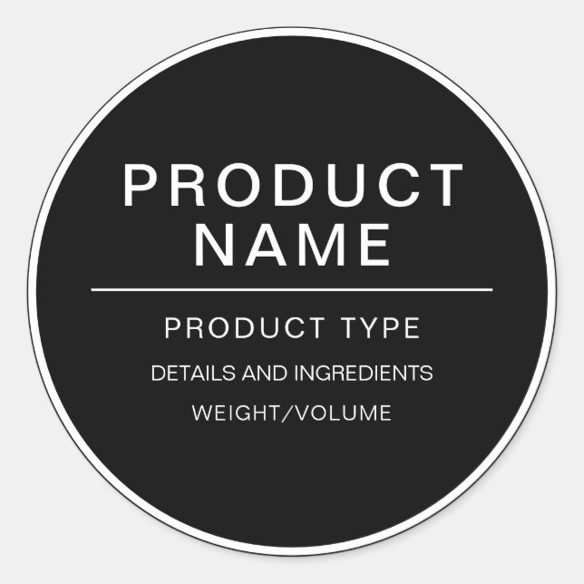 Modern Personalized Homemade Product Label (Front)