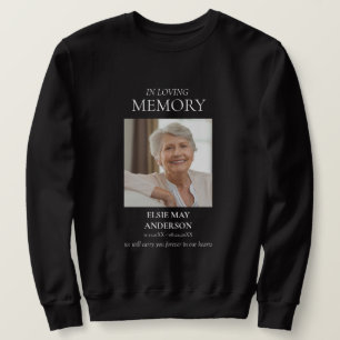 modern personalized in loving memory double sided sweatshirt