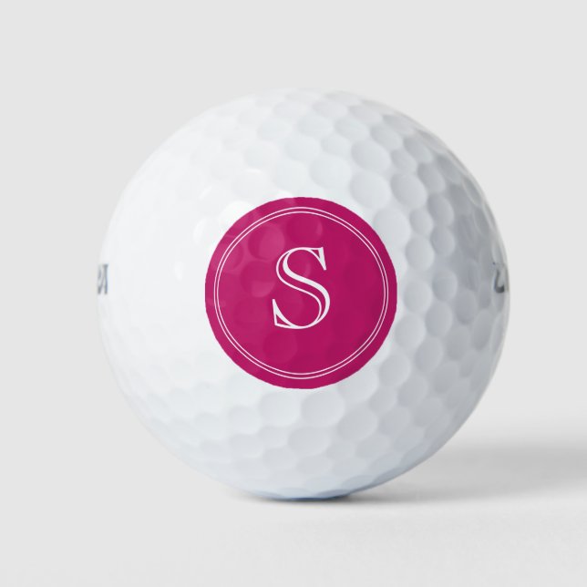 Modern Personalized Initial and Name Golf Balls (Front)