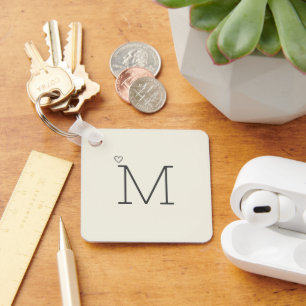 Modern Personalized Initial Keychain