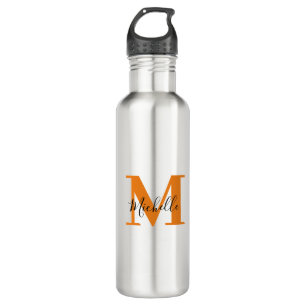 Modern Personalized Initials and Name Monogram 710 Ml Water Bottle