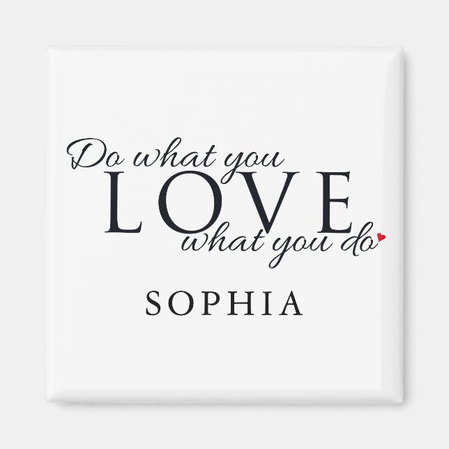 Modern Personalized Inspirational Quote Magnet (Front)
