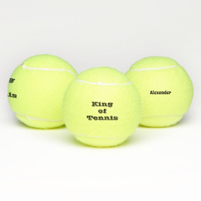 Modern personalized King of tennis Balls (Multi)