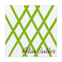 Modern Personalized Lattice in Lime Green
