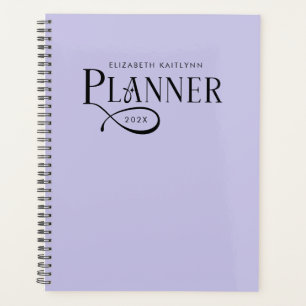 Modern Personalized Lavender Purple Planner