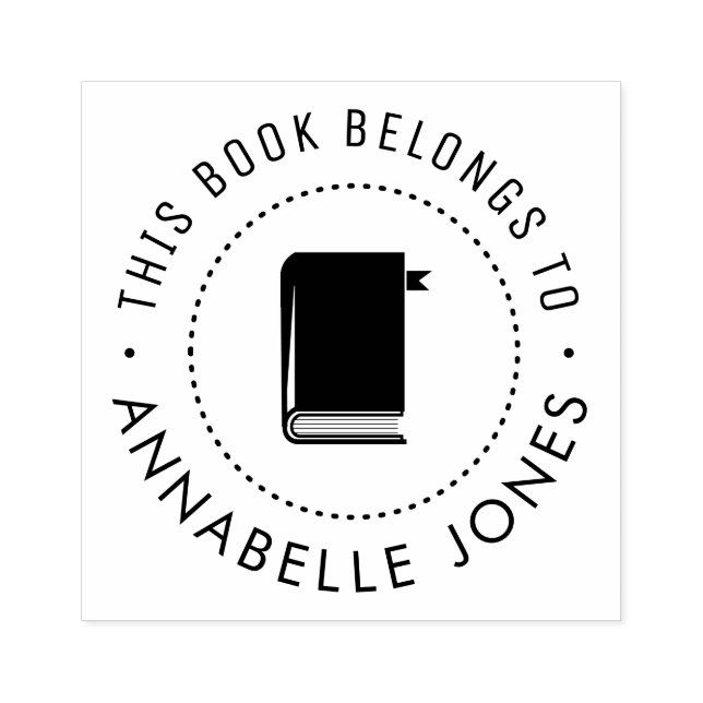 modern personalized library book stamp (Imprint)