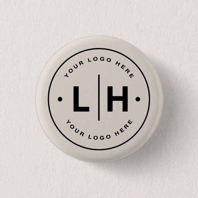 Modern Personalized Logo Business 1 Inch Round Button (Front)