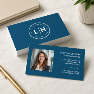 Modern Personalized Logo Photo Business Card