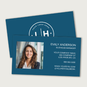 Modern Personalized Logo Photo Business Card