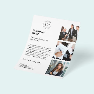 Modern Personalized Logo Photo White Business Flyer