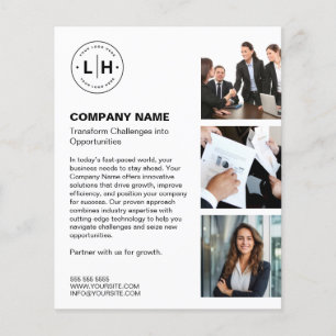 Modern Personalized Logo White Business Flyer