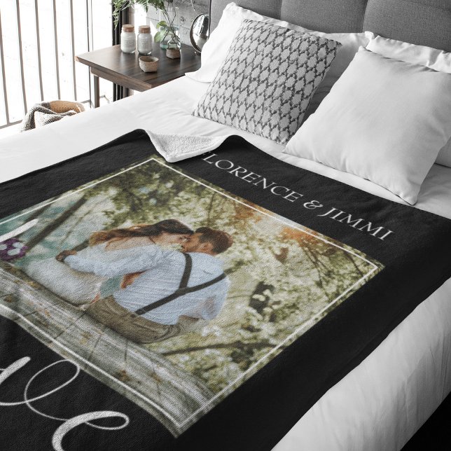 Modern Personalized | Love | Photo Fleece Blanket (Creator Uploaded)