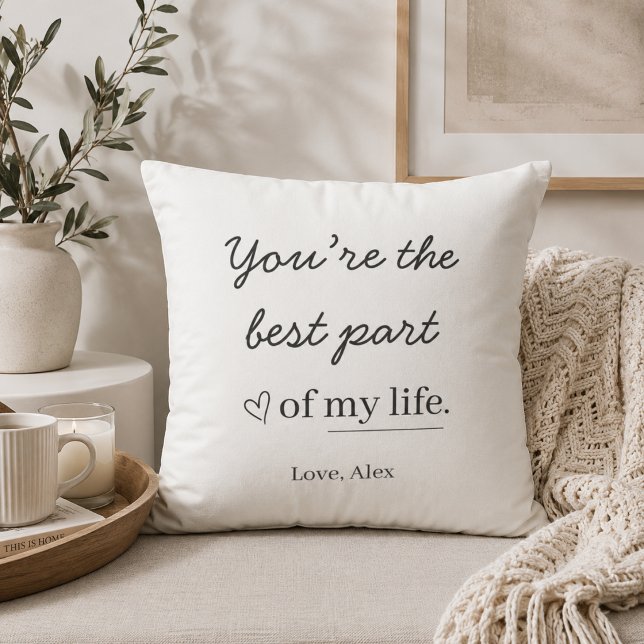 Modern Personalized Love Quote Throw Pillow (Creator Uploaded)