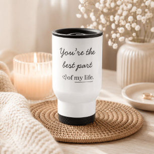 Modern Personalized Love Quote Travel Mug