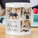 Modern Personalized Love You Nana 9-Photo Coffee Mug<br><div class="desc">Add 9 photos from Instagram,  your computer or your phone to this modern mug for grandmothers,  featuring the phrase,  "Love You Nana" with the child/ren's name/s. If you need any help customizing this,  please message me using the button below and I'll be happy to help.</div>
