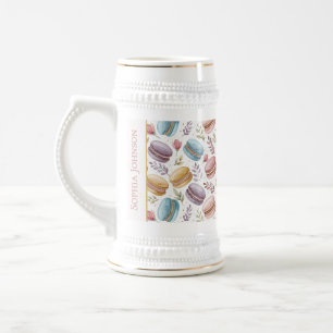 Modern Personalized Macaron Desserts Beer Stein