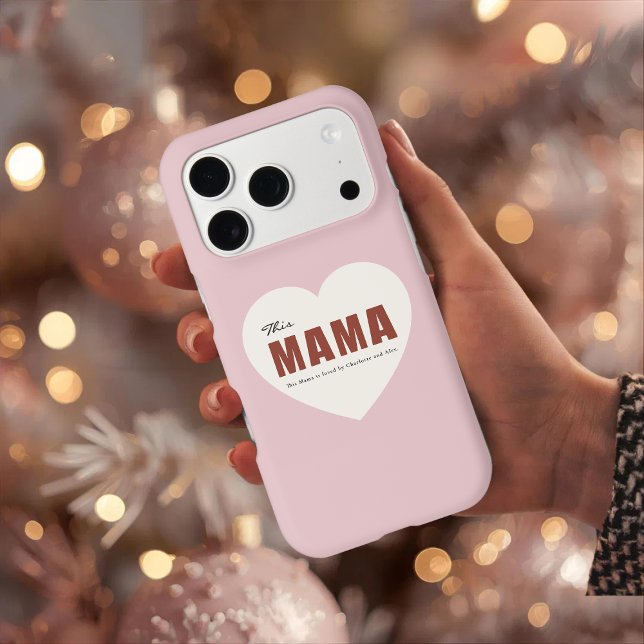 Modern Personalized Mama Heart Phone Case (Créateur téléchargé)