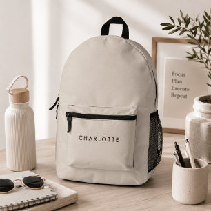 Modern Personalized Minimalist Name Backpack
