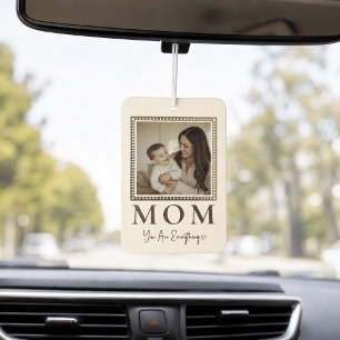Modern Personalized Mom Photo Car Air Freshener