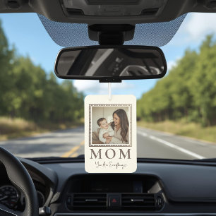Modern Personalized Mom Photo Car Air Freshener