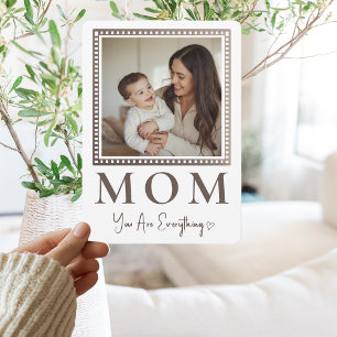 Modern Personalized Mom Photo Greeting Card
