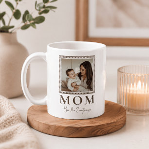 Modern Personalized Mom Photo Mug Elegant Gift