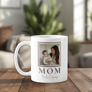 Modern Personalized Mom Photo Mug Elegant Gift