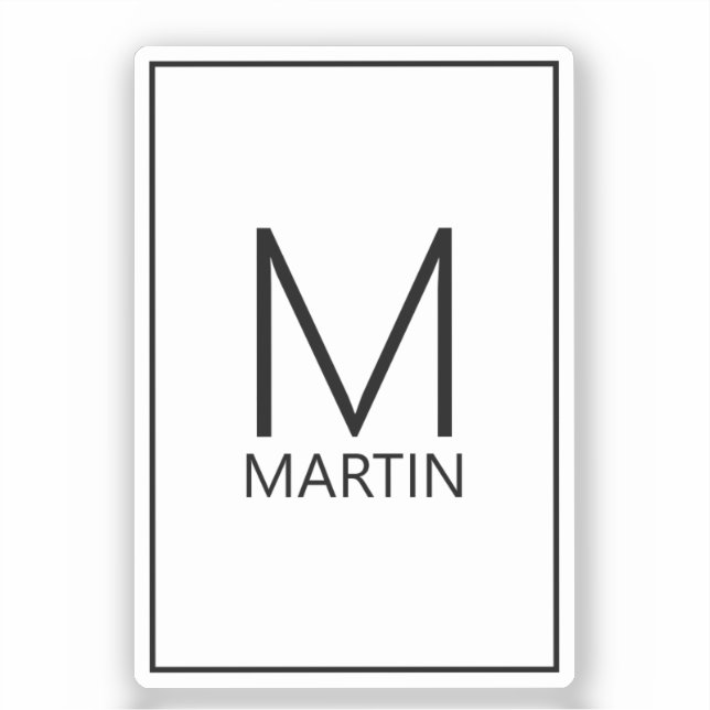 Modern Personalized Monogram and Name (Front)