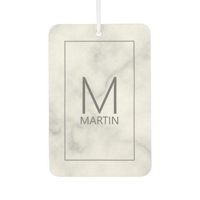 Modern Personalized Monogram and Name  Air Freshen Freshener (Front)