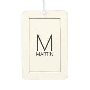 Modern Personalized Monogram and Name Air Freshener