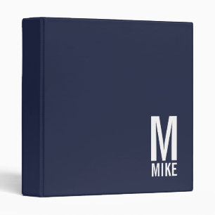 Modern Personalized Monogram and Name Binder