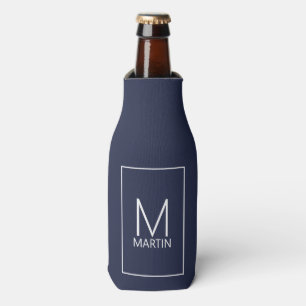 Modern Personalized Monogram and Name Bottle Coole Bottle Cooler