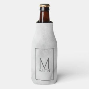 Modern Personalized Monogram and Name Bottle Cooler