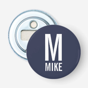 Modern Personalized Monogram and Name Bottle Opener