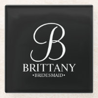 Modern Personalized Monogram and Name Bridesmaid