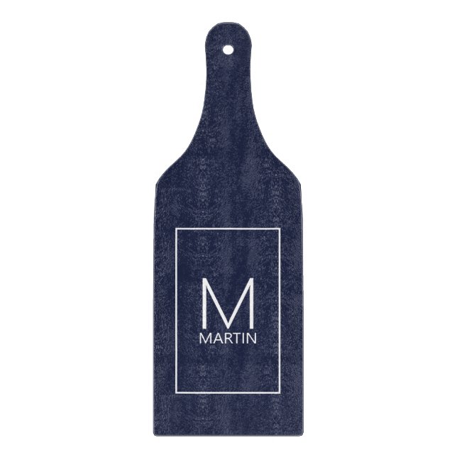 Modern Personalized Monogram and Name Cutting Board (Front)