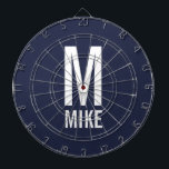 Modern Personalized Monogram and Name Dartboard<br><div class="desc">Modern Black and White Bold Monogram Design featuring personalized monogram and name in modern bold sans serif font style.

Unique gift for dad,  husband,  grandparents and more.
Also perfect as modern loft/minimalist home decor accessories,  birthday gift,  holiday gift,  family reunion gift,  housewarming gift and gift for any special occasions.</div>