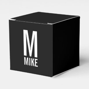 Modern Personalized Monogram and Name Favor Box