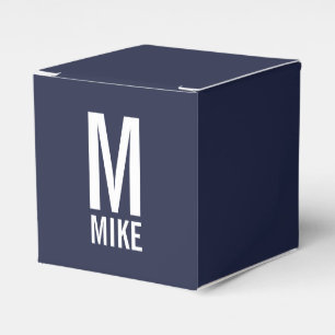 Modern Personalized Monogram and Name Favor Box
