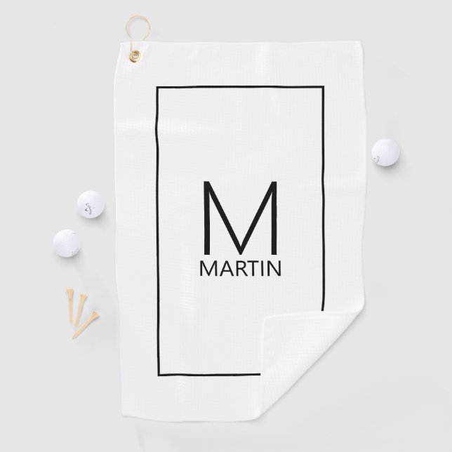 Modern Personalized Monogram and Name Golf Towel (InSitu)