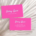 Modern Personalized Monogram and Name Hot Pink Business Card<br><div class="desc">Introducing our Modern Personalized Monogram and Name Hot Pink Business Card, the perfect blend of sophistication and professionalism. Featuring a contemporary design in hot pink, these business cards are personalized with your monogram and name, creating a unique and memorable impression. Ideal for networking events, client meetings, or simply elevating your...</div>