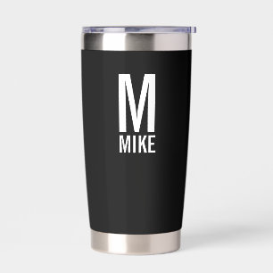 Modern Personalized Monogram and Name Insulated Tumbler